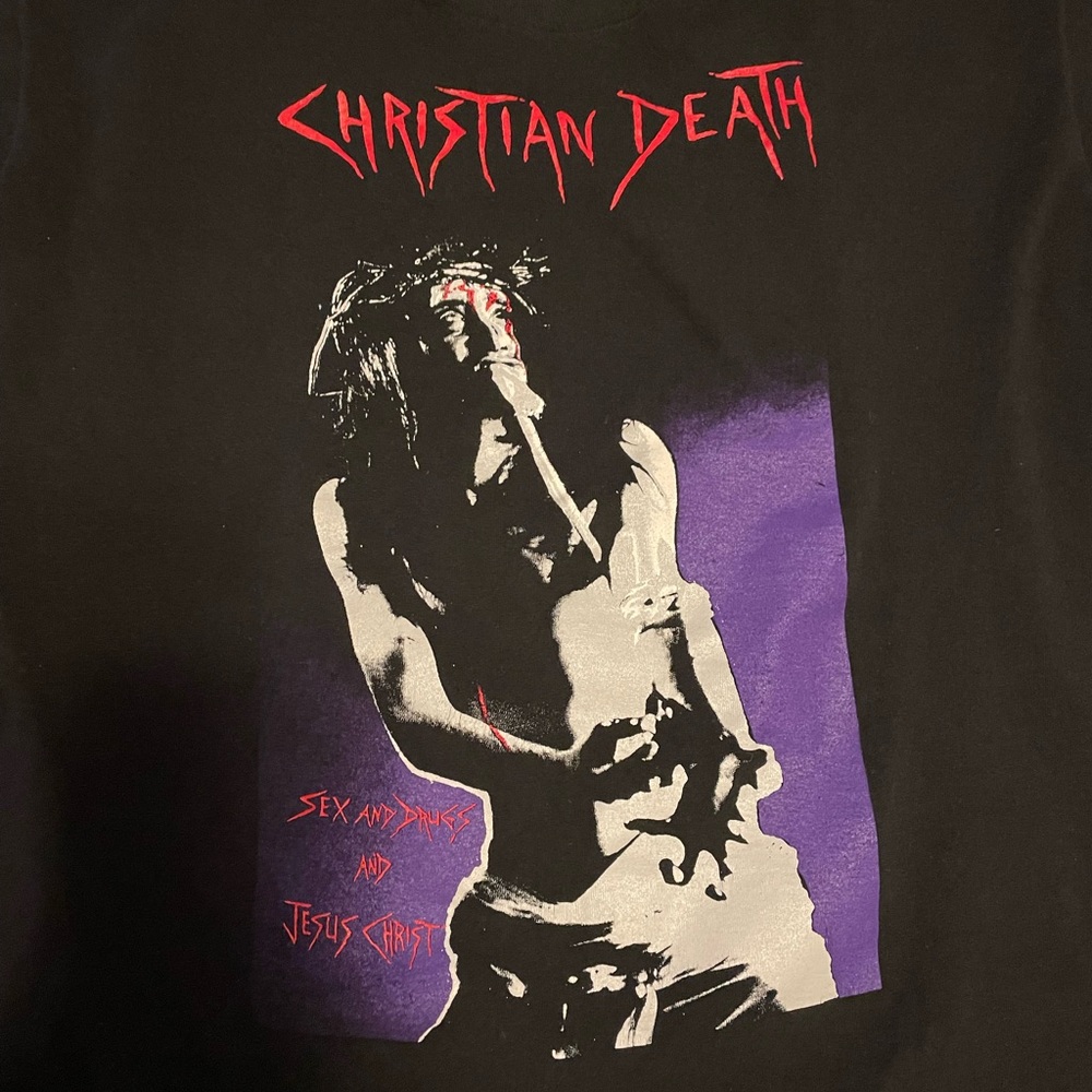 HTF 1990s Christian Death Shirt